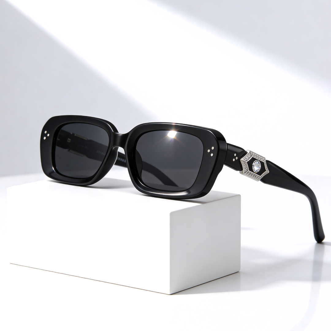 Sydney Gem™ | Rhinestone Oversized Square Sunglasses | UV400