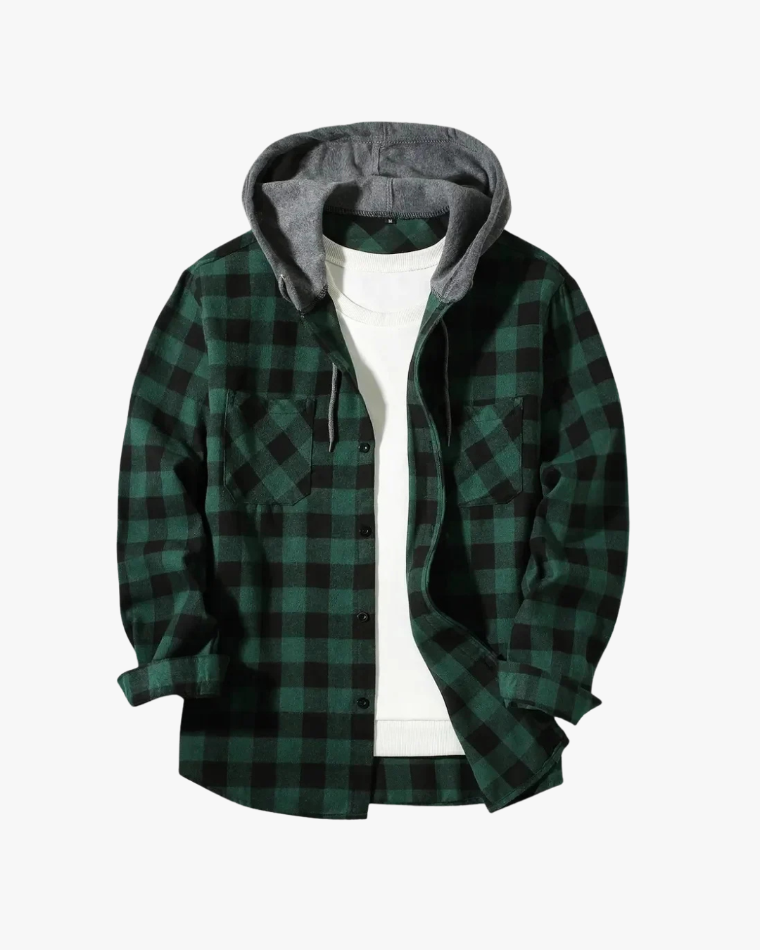 Rowan | Chaqueta de abrigo a cuadros estructurada con capucha