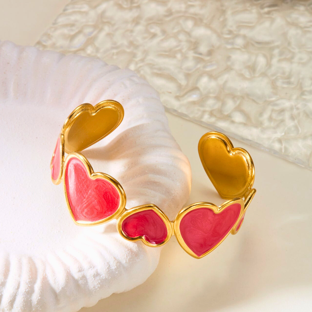 Elena Heart Cuff Bracelet