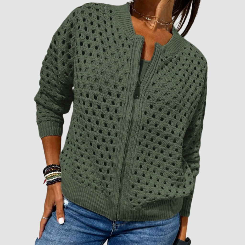 Elodie | Chaqueta elegante con cremallera frontal
