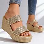 Sandalias Odette de alto brillo