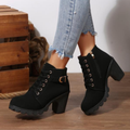 Nora | Botines de cordones con hebilla de encaje atrevidos