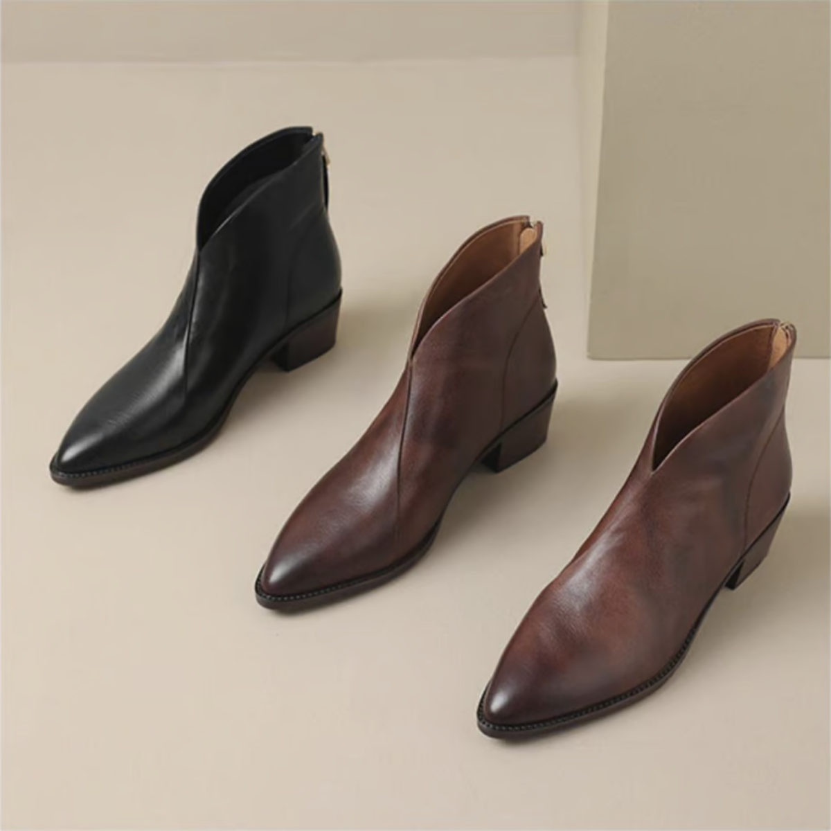 Elise | Bottines de luxe à talon bas