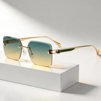 Milana Rimless™ | Gold Rimless Square Sunglasses | UV400 Luxury