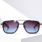 Rift Noir X™ | Square Metal-Acetate Sunglasses | UV380