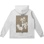 Floral™ | Sudadera con Capucha Estampado de Flores en la Espalda – Sudadera Artística Suave