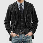 Frank | Conjunto de dos piezas de blazer y chaleco de pana prémium