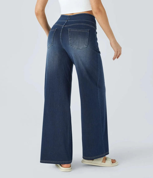 Claudia™ Jeans de Tiro Alto y Pierna Ancha