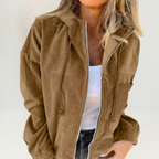 Karla | Veste souple à capuche et fermeture éclair