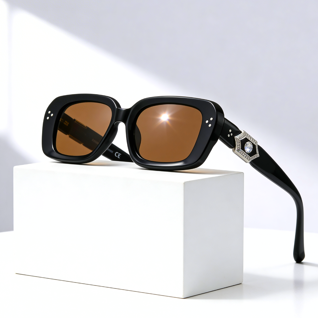 Sydney Gem™ | Rhinestone Oversized Square Sunglasses | UV400