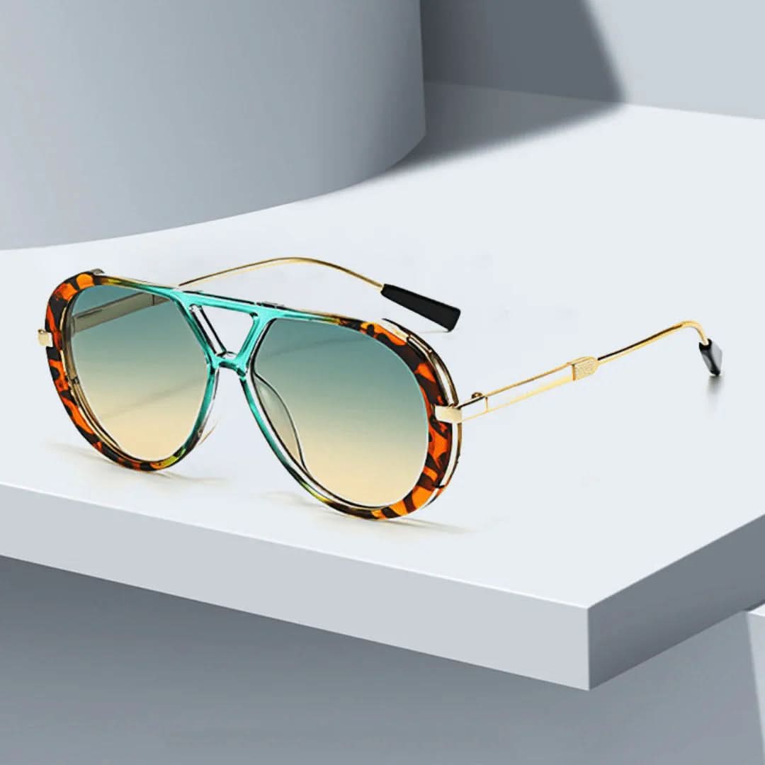 Primal Savage™ | Tiger Stripe Aviator Sunglasses | UV400 Gold