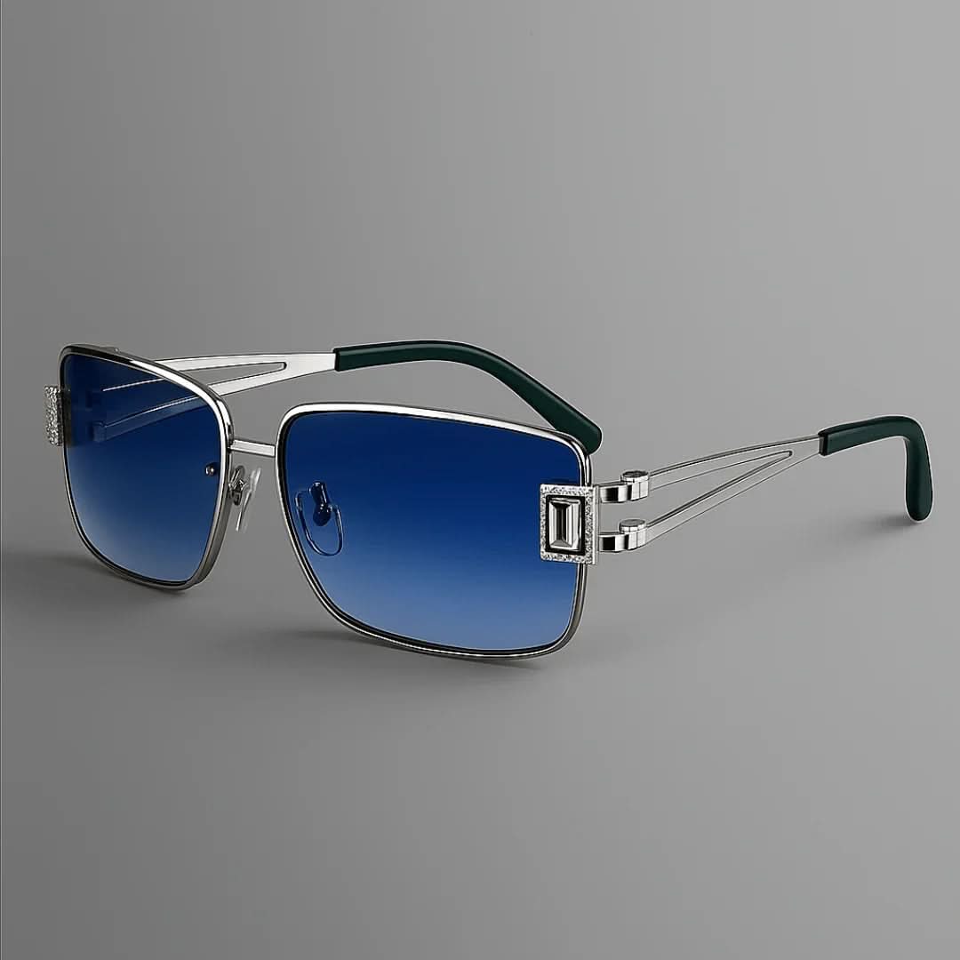 Royal Gem™ | Gem-Set Square Sunglasses | UV400 Luxury