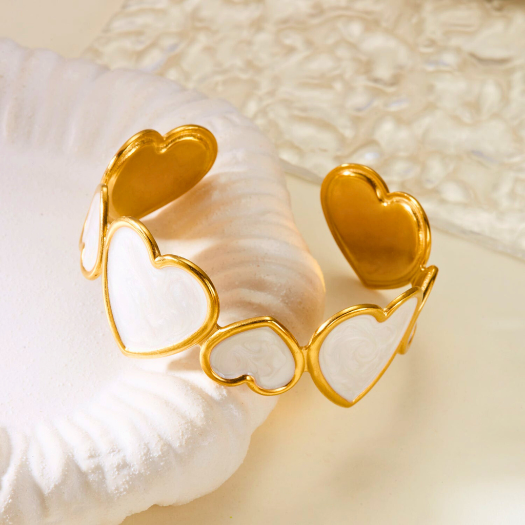 Elena Heart Cuff Bracelet