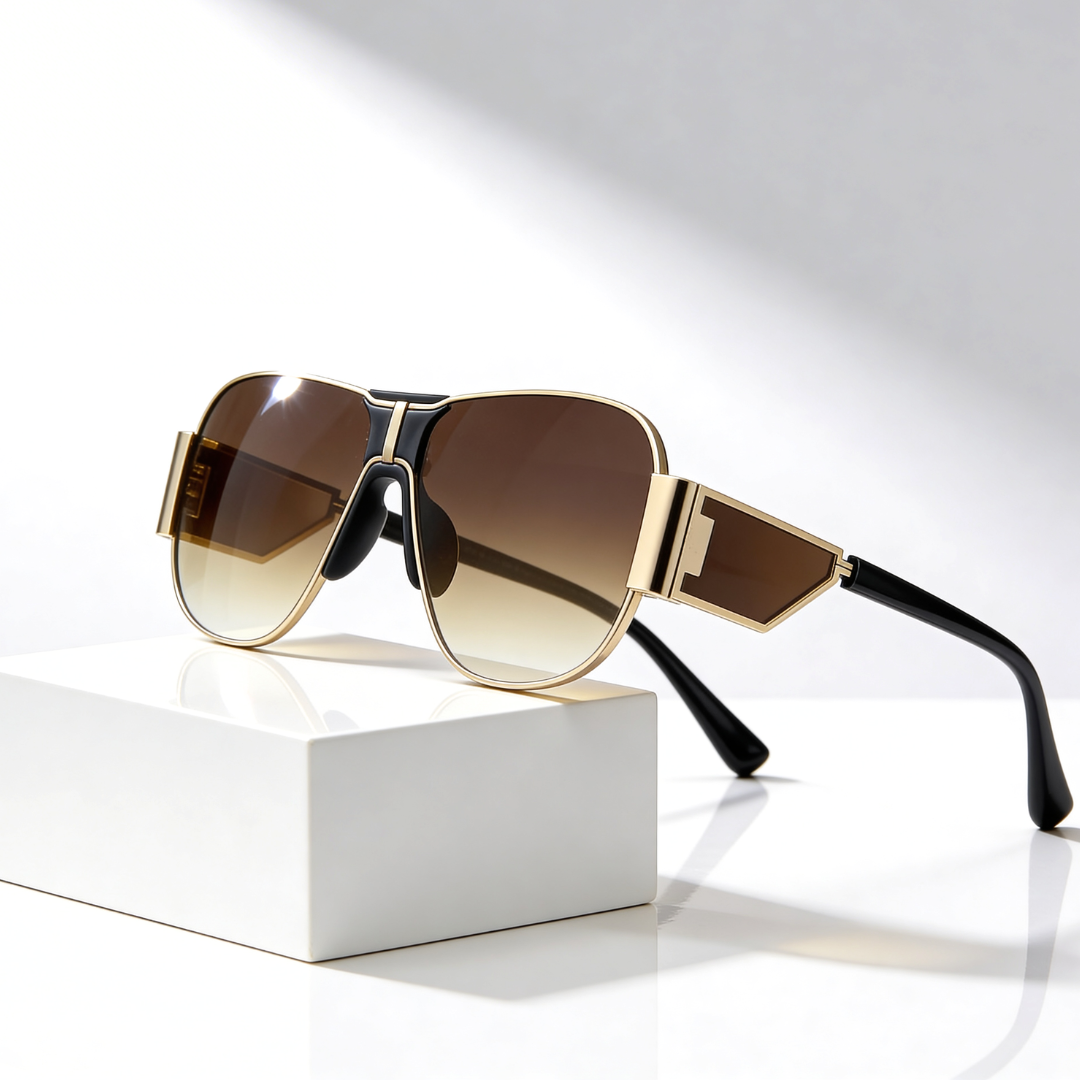 Amalfi Shield™ | Oversized Shield Aviator Sunglasses | UV400