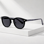 Sienna Drift™ | Wood-Tone Acetate Sunglasses | UV400 Rounded