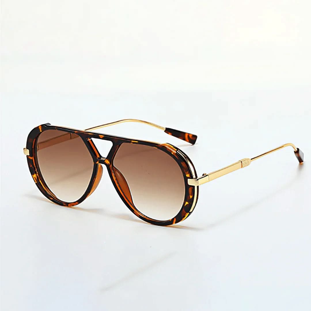 Primal Savage™ | Tiger Stripe Aviator Sunglasses | UV400 Gold