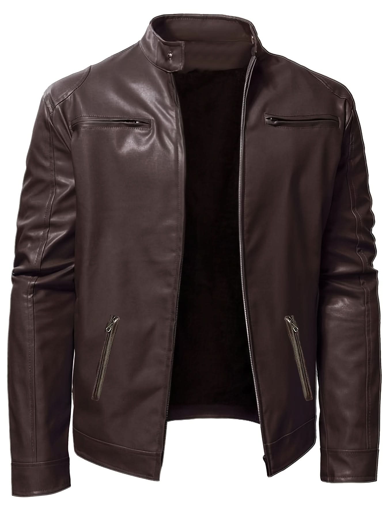 Ethan | Blouson moto à col montant élégant
