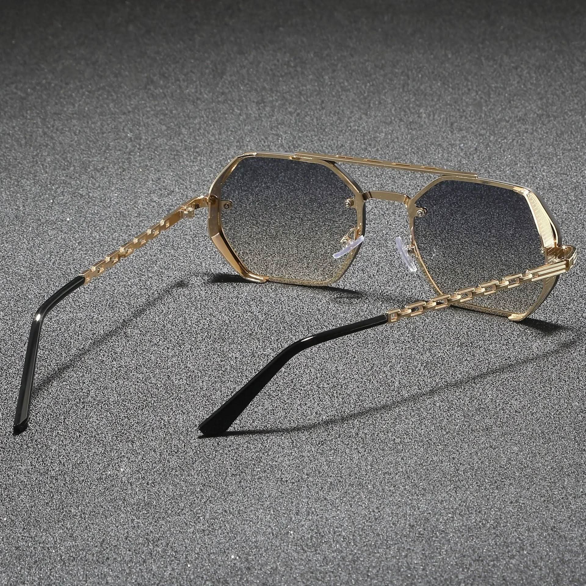 Storme Chain™ | Chain-Link Temple Octagonal Sunglasses | UV400