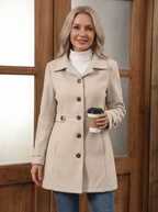 Helena | Manteau Classique Boutonné Élégant