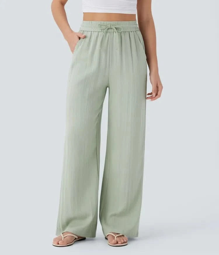 Pantalones de lino de cintura alta Lina™