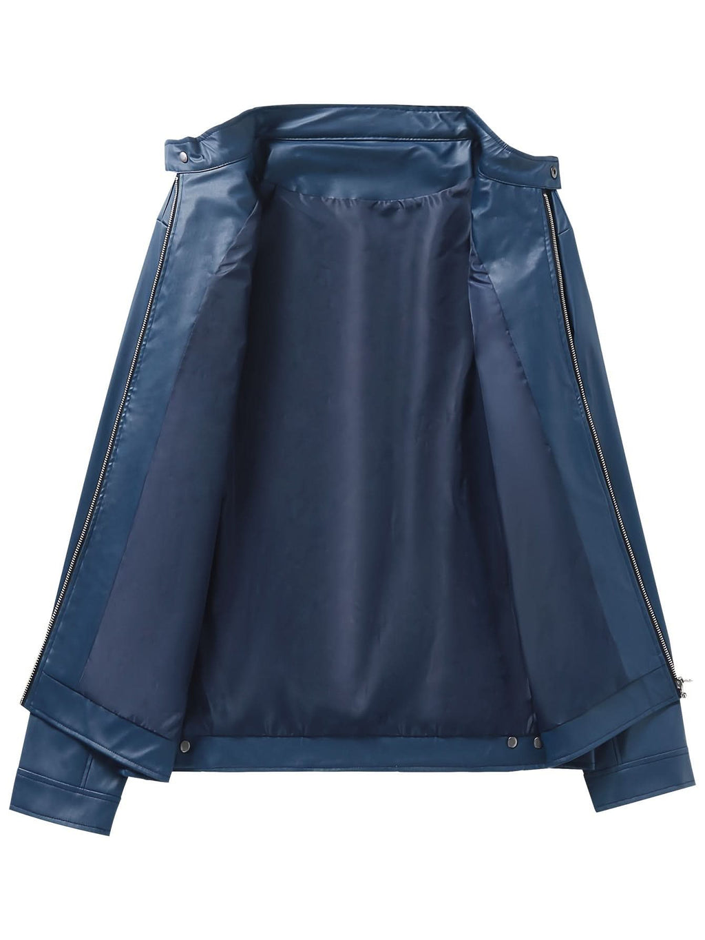 Ethan | Chaqueta Moto de Cuello Mandarín y Diseño Elegante