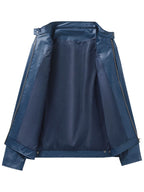 Ethan | Chaqueta Moto de Cuello Mandarín y Diseño Elegante