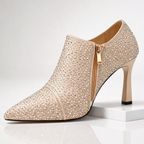 Seraphina Zapatos de tacón de gatito con pedrería