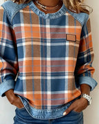 Riley | Sudadera de cuello redondo Patchwork