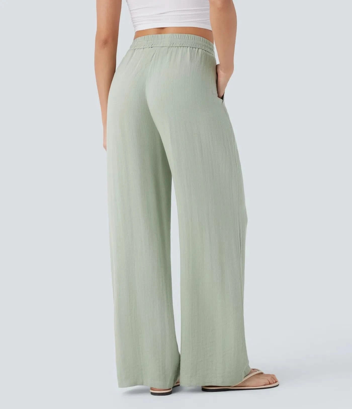 Pantalones de lino de cintura alta Lina™