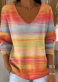 ISABELLE | Pull élégant col en V à motifs