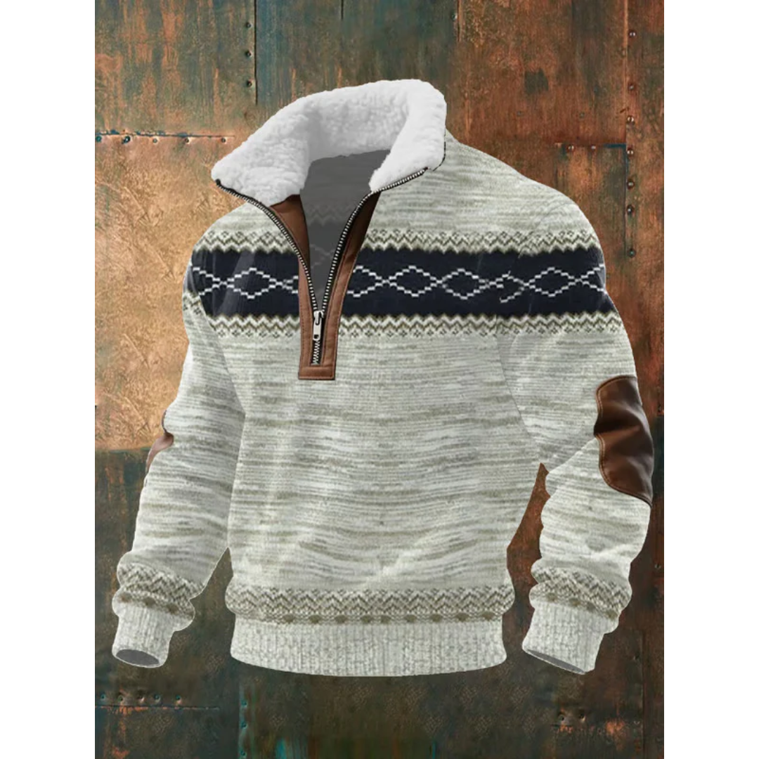 Holden | Pull zippé à col montant classique