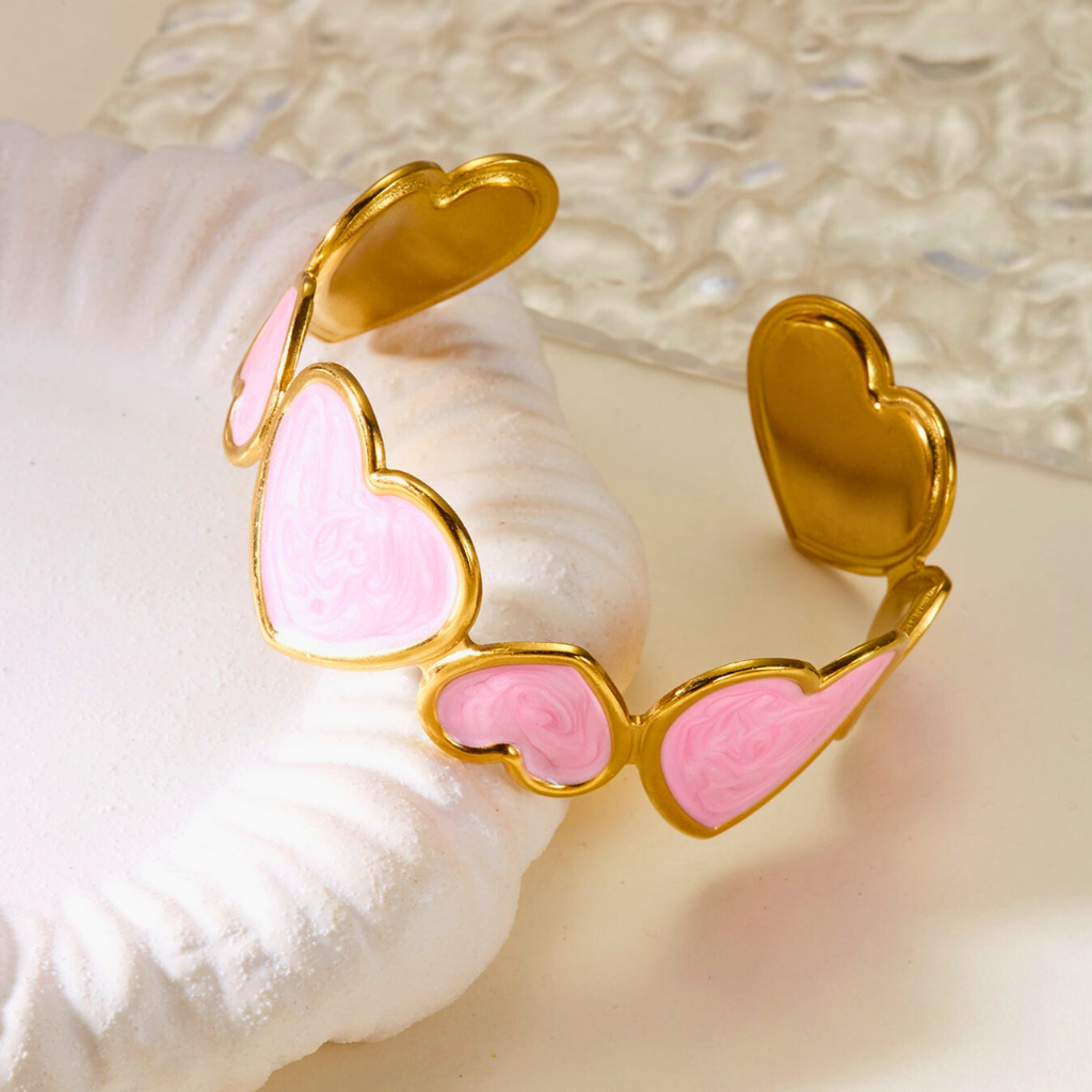 Elena Heart Cuff Bracelet