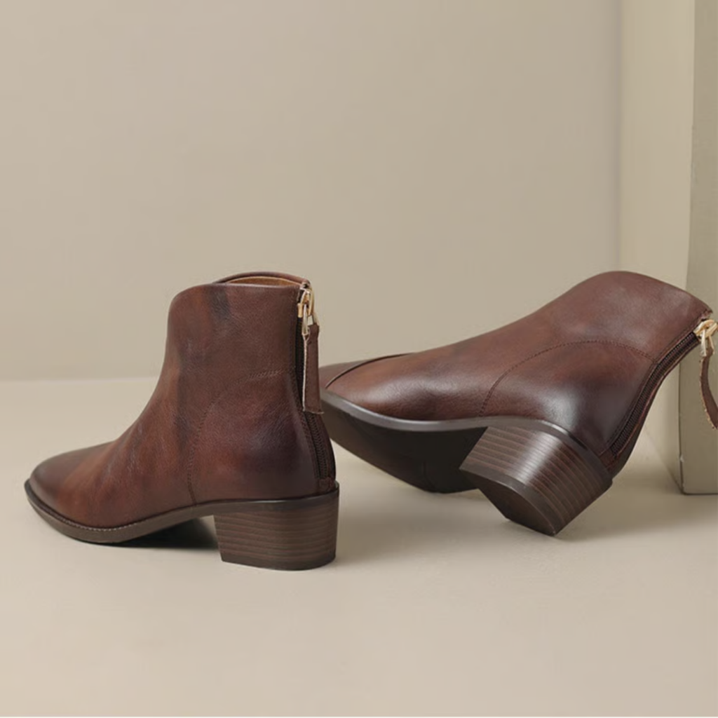 Elise | Bottines de luxe à talon bas