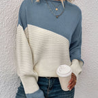 Talia | Sudadera con hombros caídos elegante bicolor