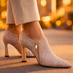 Seraphina Zapatos de tacón de gatito con pedrería