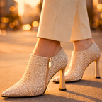 Seraphina Zapatos de tacón de gatito con pedrería
