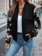 Harper | Chaqueta con Cremallera y Mangas Florales