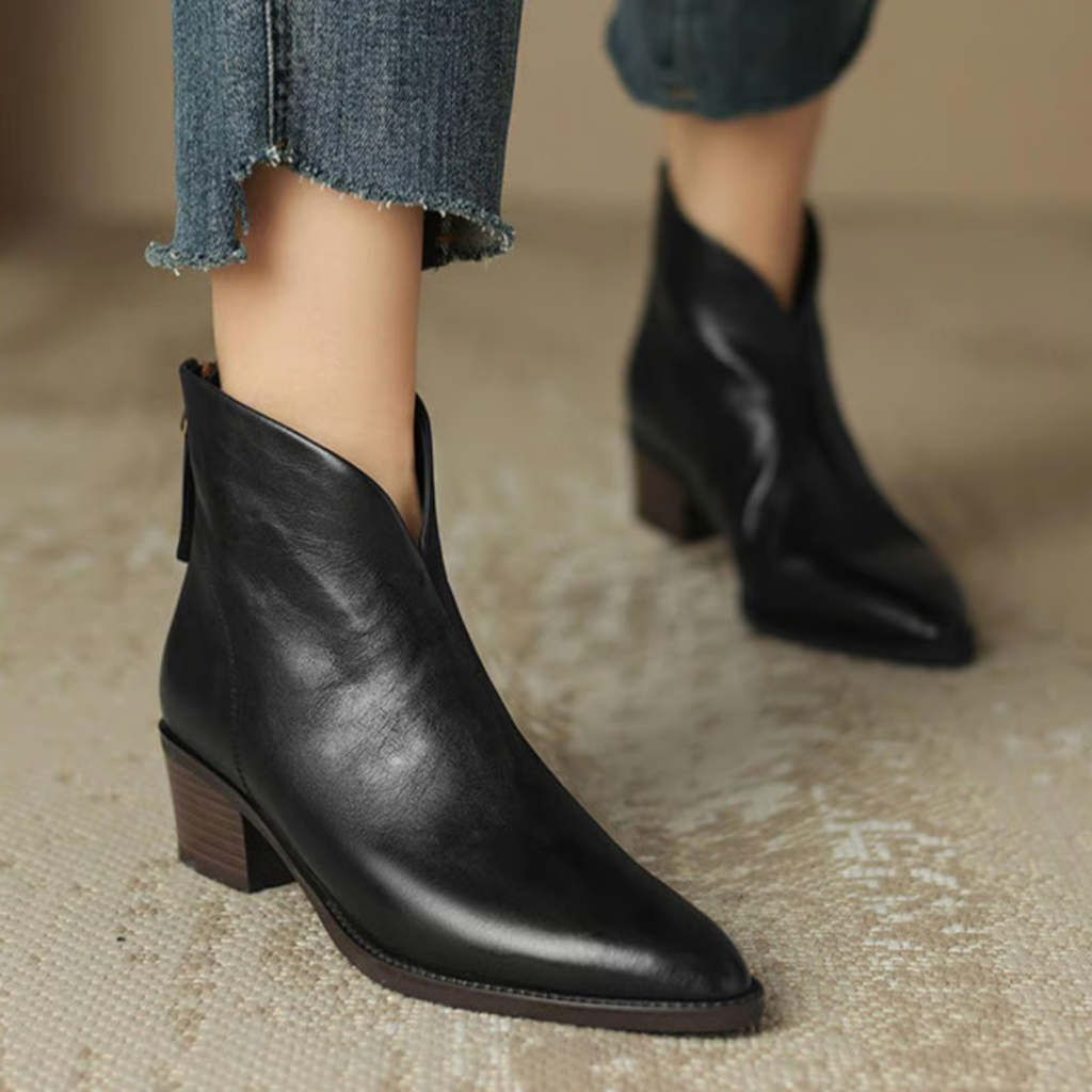 Elise | Bottines de luxe à talon bas