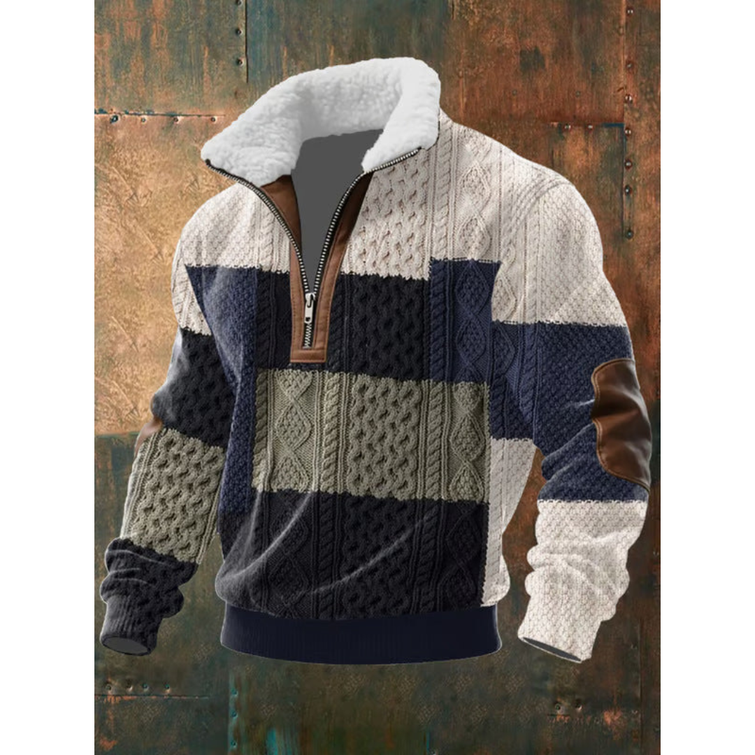Holden | Pull zippé à col montant classique