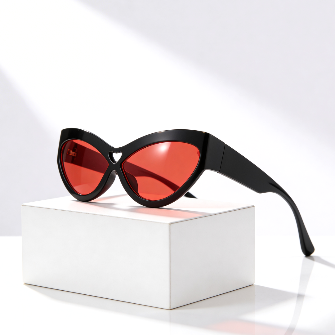 Wild Kiss™ | Heart Cut-Out Cat Eye Sunglasses | UV400
