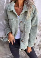 Ella | Chaqueta de forro polar abotonada