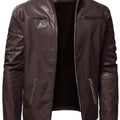 Ethan | Chaqueta Moto de Cuello Mandarín y Diseño Elegante