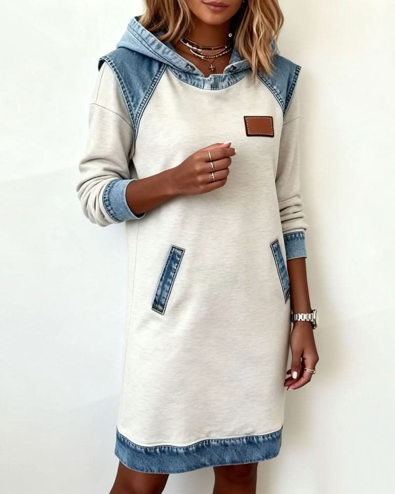 Hailey | Robe à capuche en jean