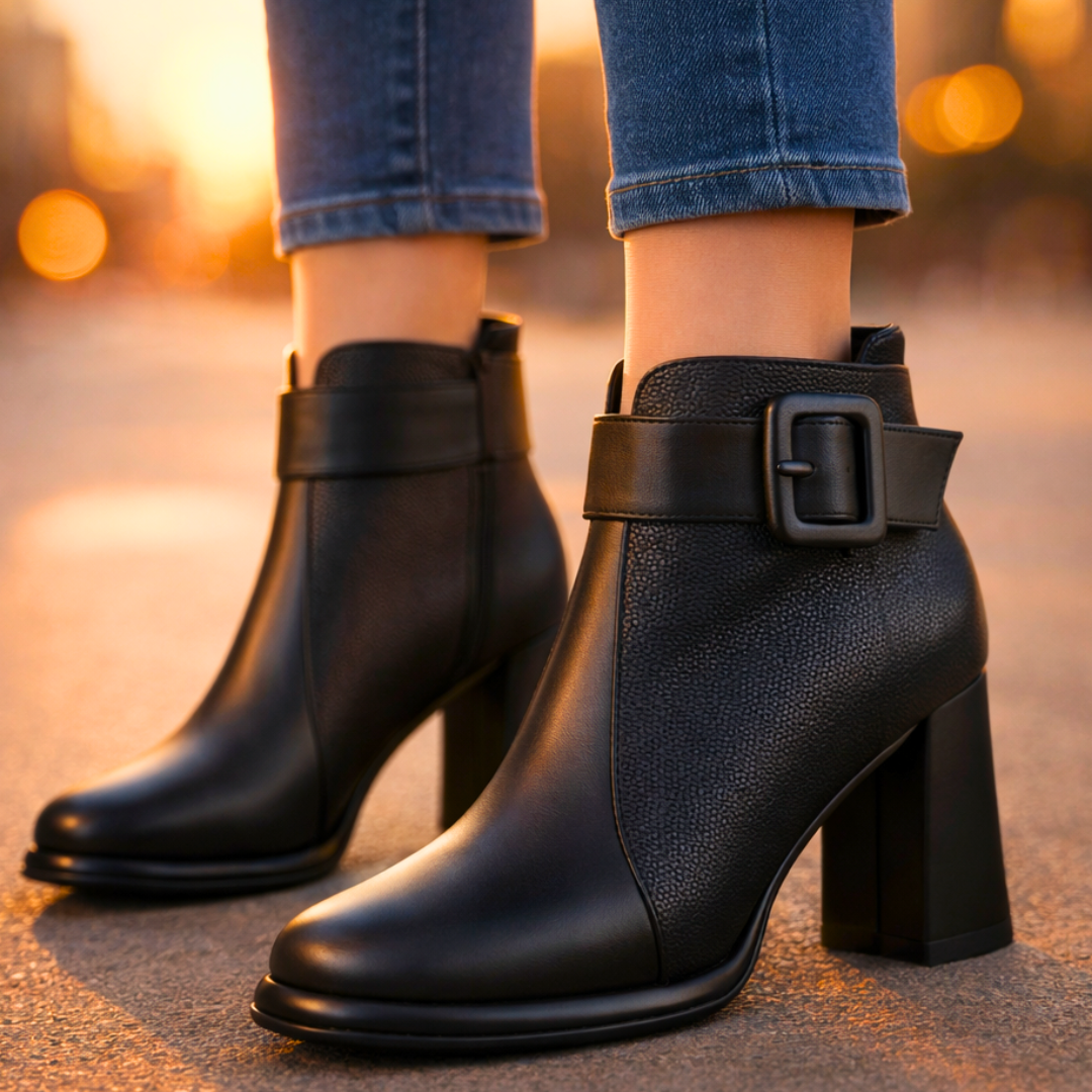 Botas de cuero Harper Lane Pebblegrain