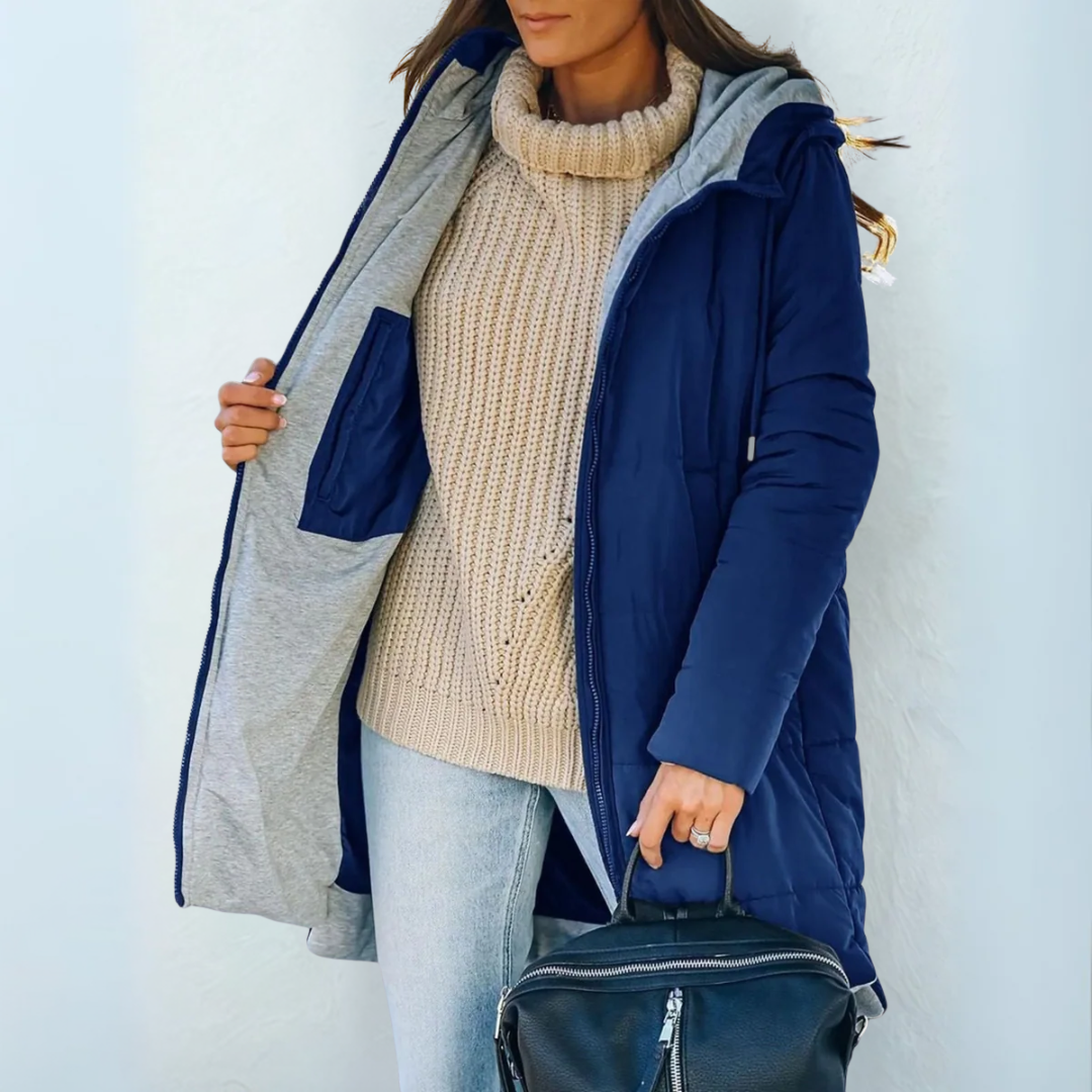 Sandra | Manteau d'hiver douillet à capuche