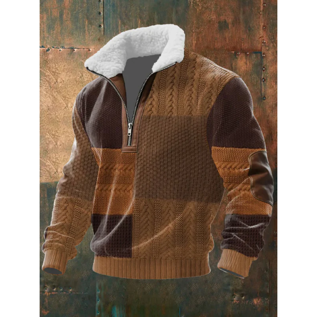 Holden | Pull zippé à col montant classique