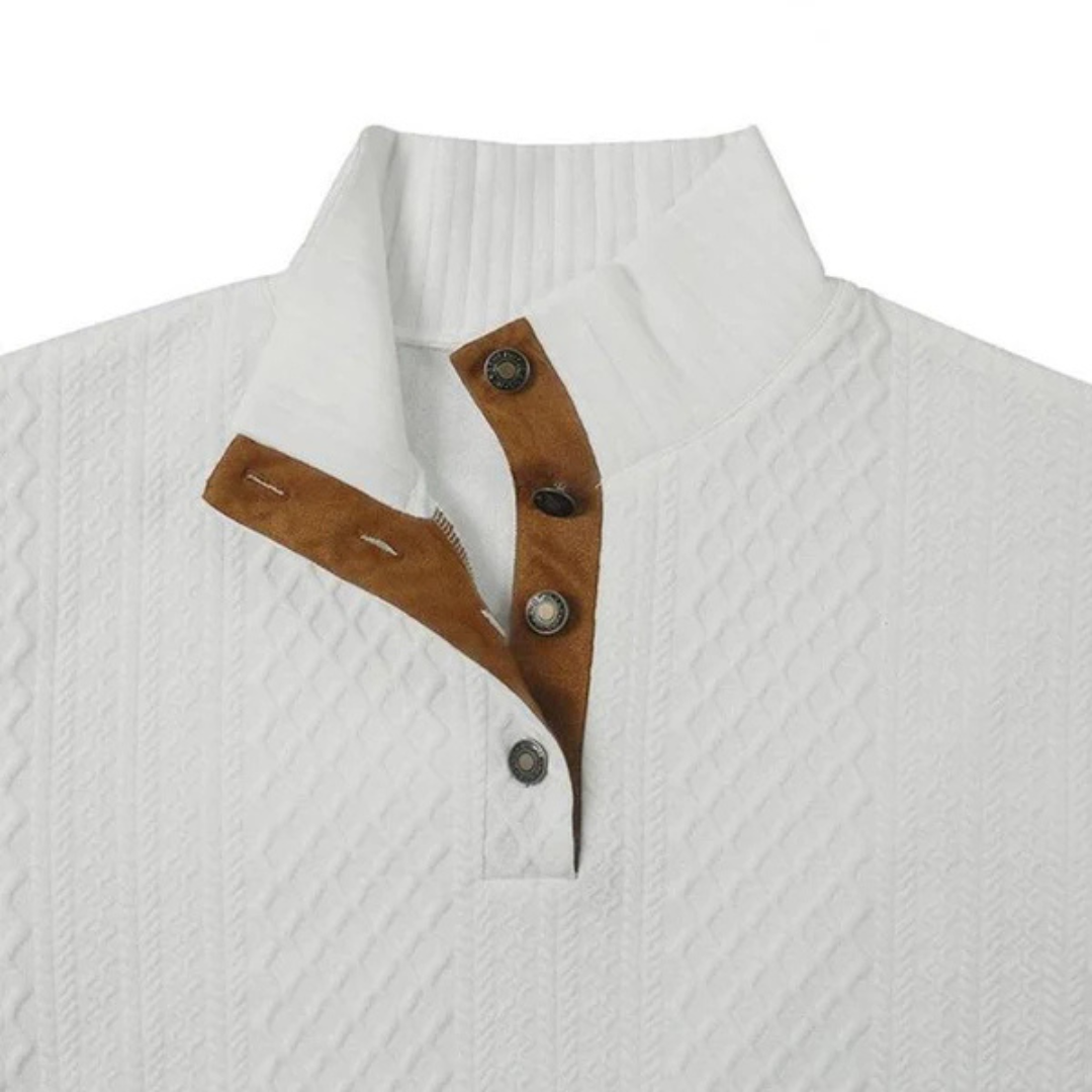 Calvin | Jersey Texturizado con Botones en el Cuello