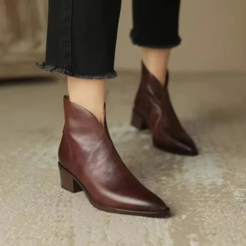 Elise | Bottines de luxe à talon bas