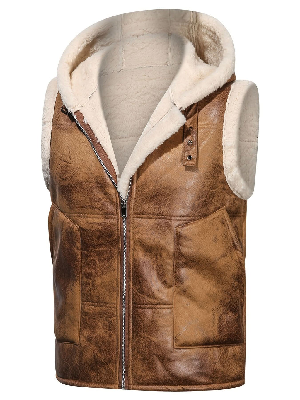 Caleb | Chaleco con capucha estructurado de invierno