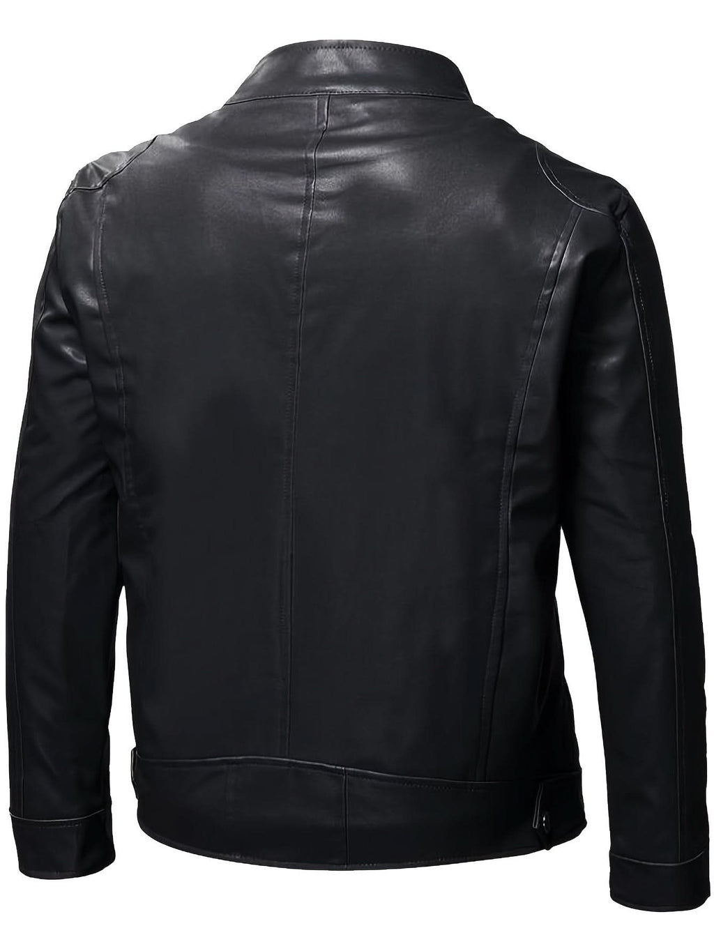 Ethan | Chaqueta Moto de Cuello Mandarín y Diseño Elegante